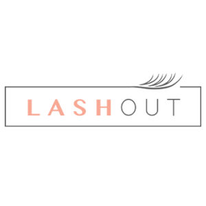 Lashout logo brand page