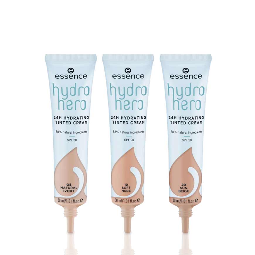 Essence Hydro Hero 24H Hydrating Tinted Cream, Make-Up, Foundation, No. 20  Sun Beige, Nude with Spf - 30 Ml : : Beauty
