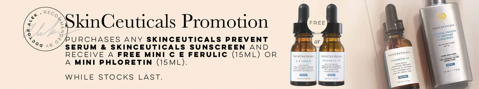 SkinCeuticals mini promo Website Banner