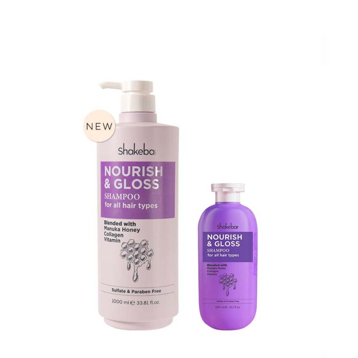 SHAKEBAR Nourish & Gloss Shampoo 1L and 300ml GROUP NEW